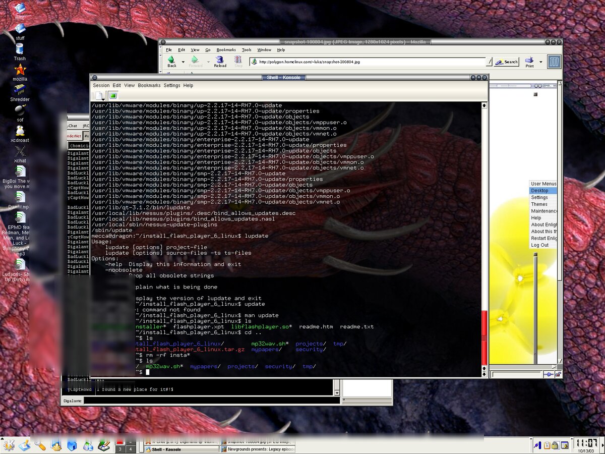 KDE on Slackware, circa 2003
